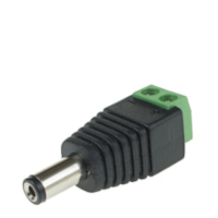 Ficha DC Macho com terminal em Parafuso para CCTV BC01 - CCTV Videovigilância HDTVI HDCVI CCTV - Videovigilância CCTV